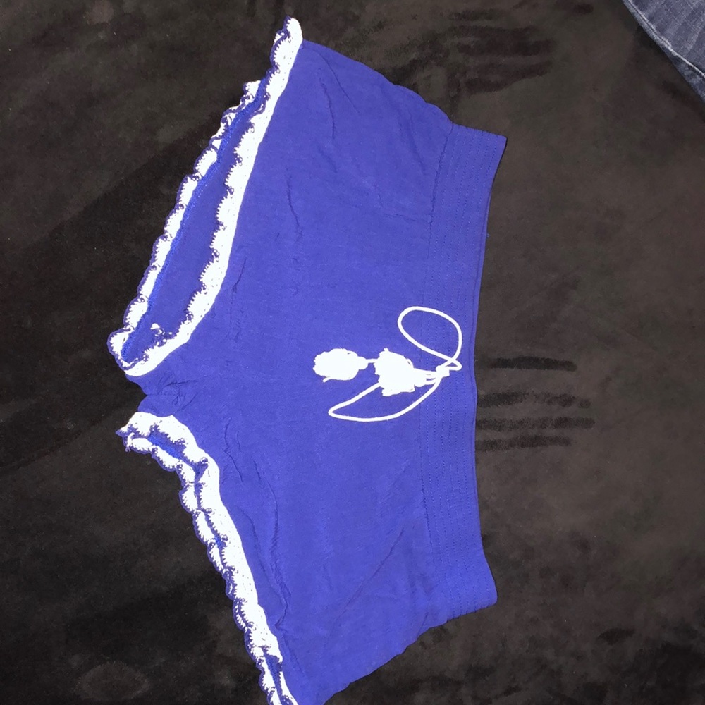 blue shorts